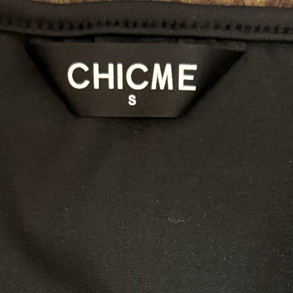 NWOT CHICME Black Dress W/ Rhinestone Cutouts Sz Small - Picture 3 of 3